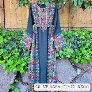 Women's Palestinian Olive Rafah Thoub | S-M size